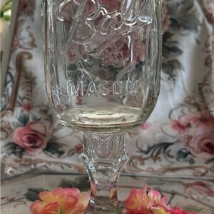 Mason Jar Wine Glass - Clear